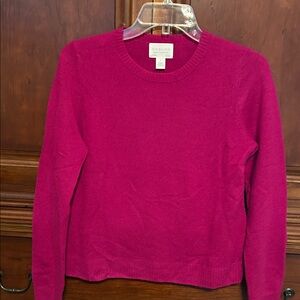 Caslon Cashmere Deep Fuchsia Cashmere Sweater/Size Small